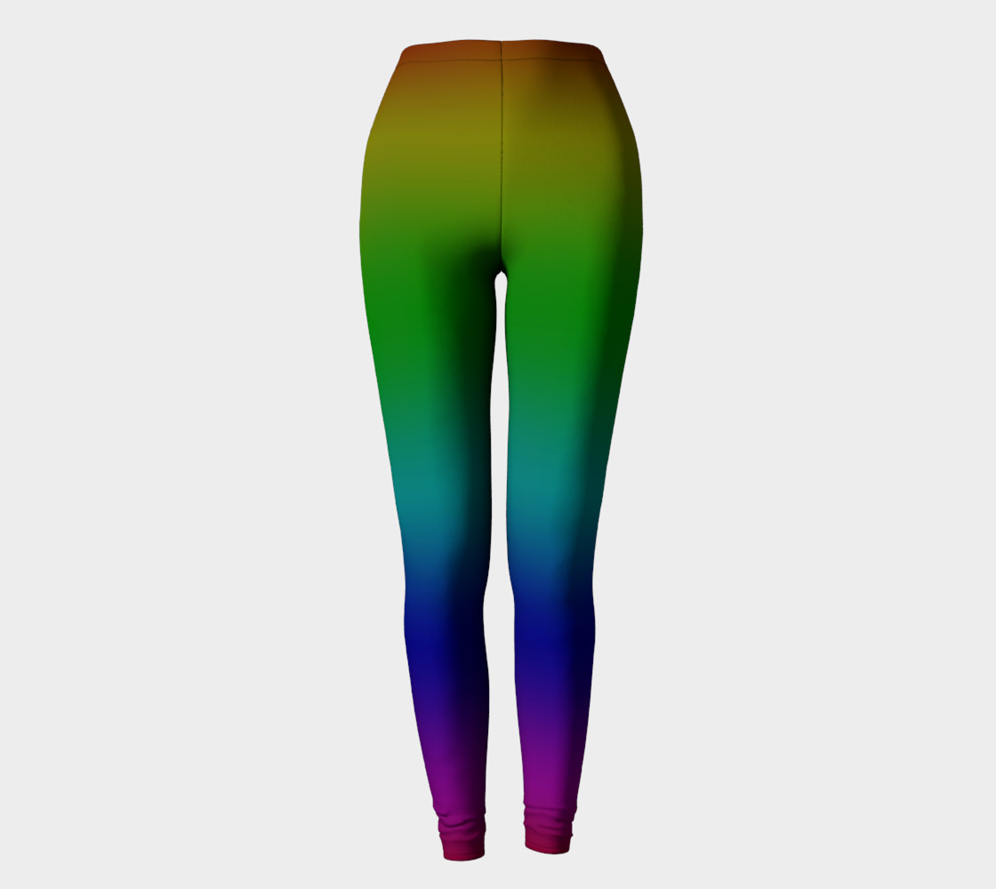 Dark Rainbow Ombre Leggings preview #2