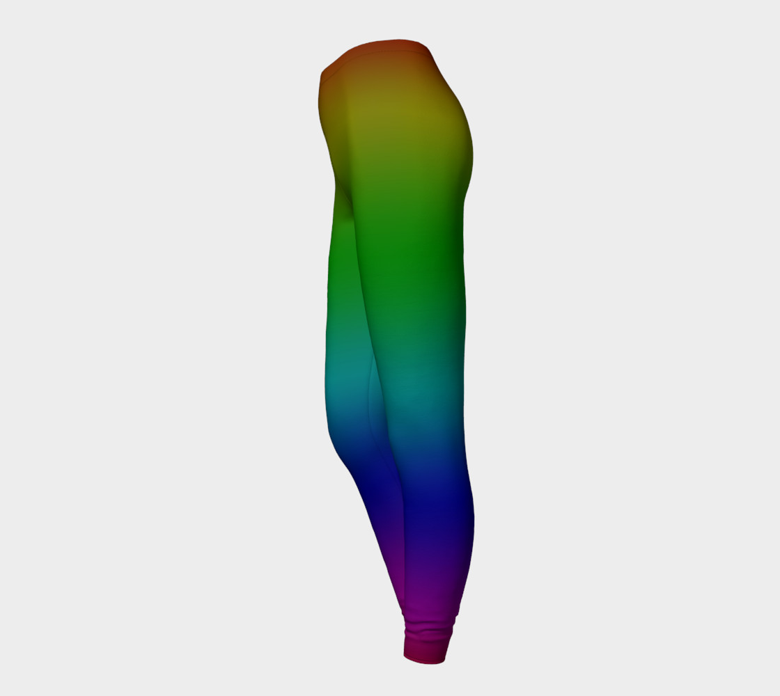 Dark Rainbow Ombre Leggings preview #3