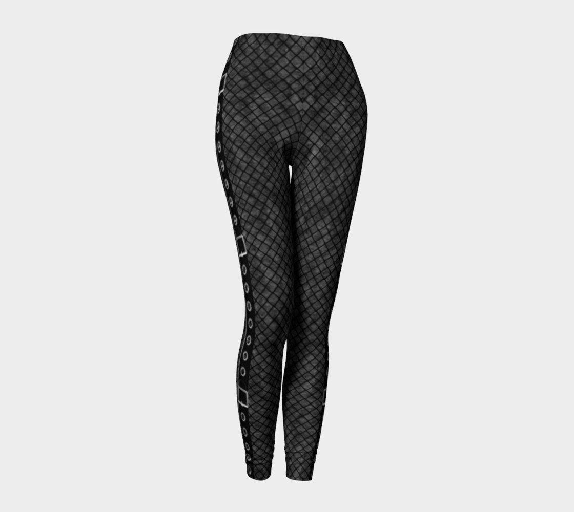 Fishnet Buckled Goth Leggings preview #1