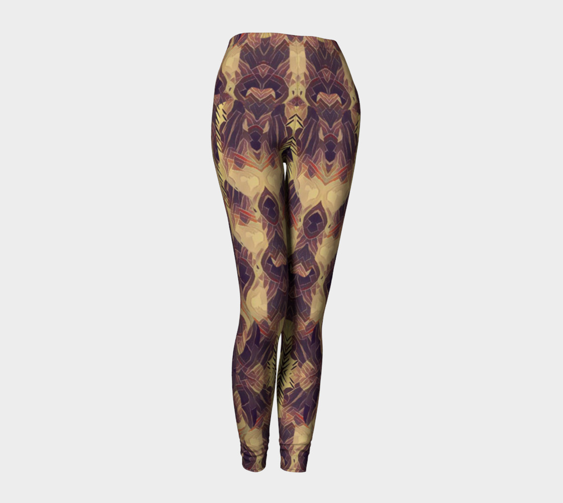 Stained Glass Lion Abstract Print Leggings preview #1