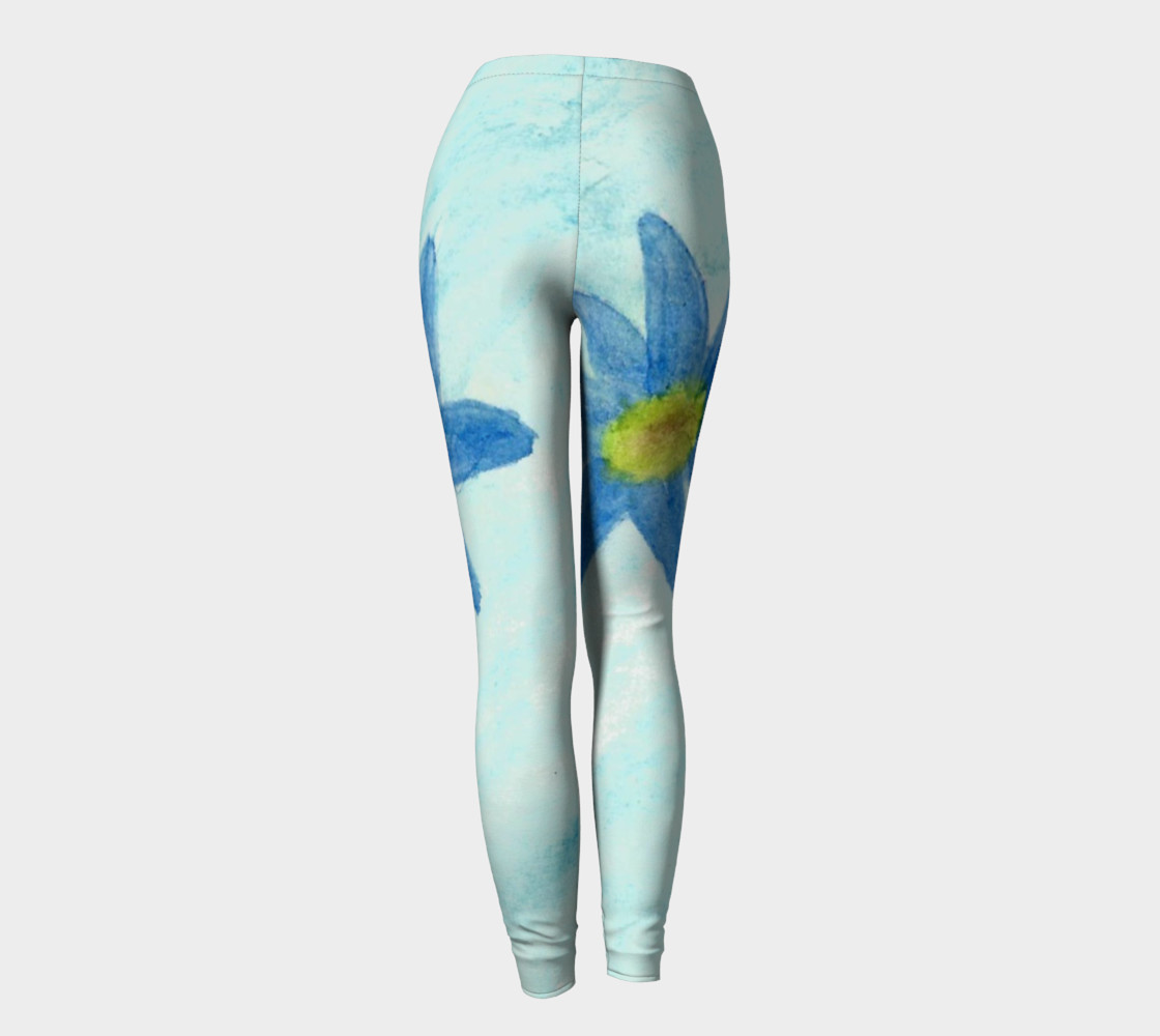 Simply Blue Flowers Leggings preview #4