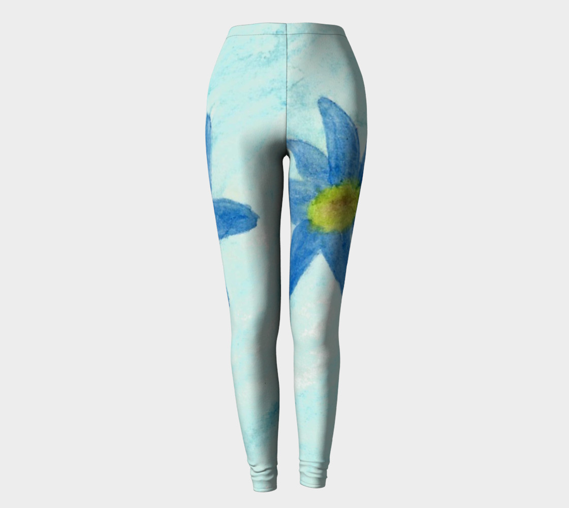 Simply Blue Flowers Leggings preview #2