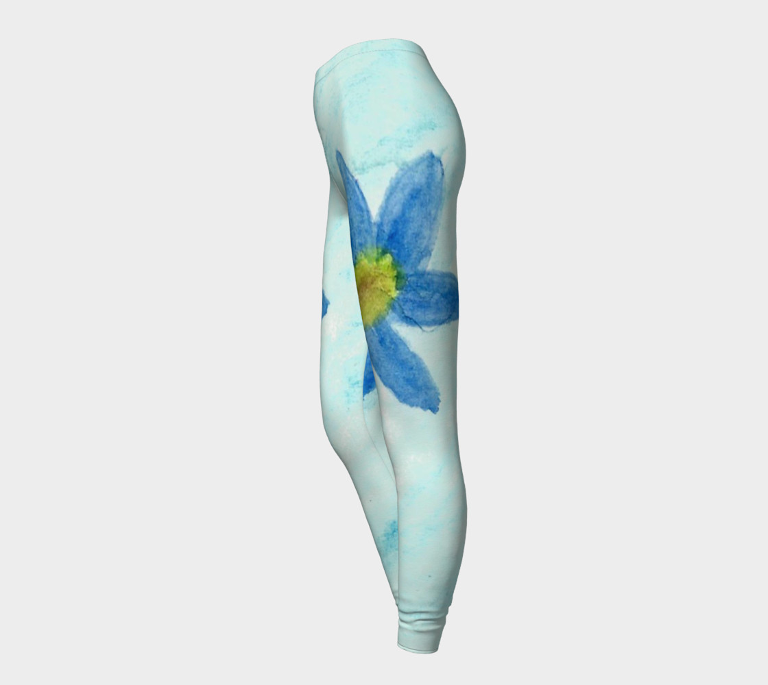 Simply Blue Flowers Leggings preview #3