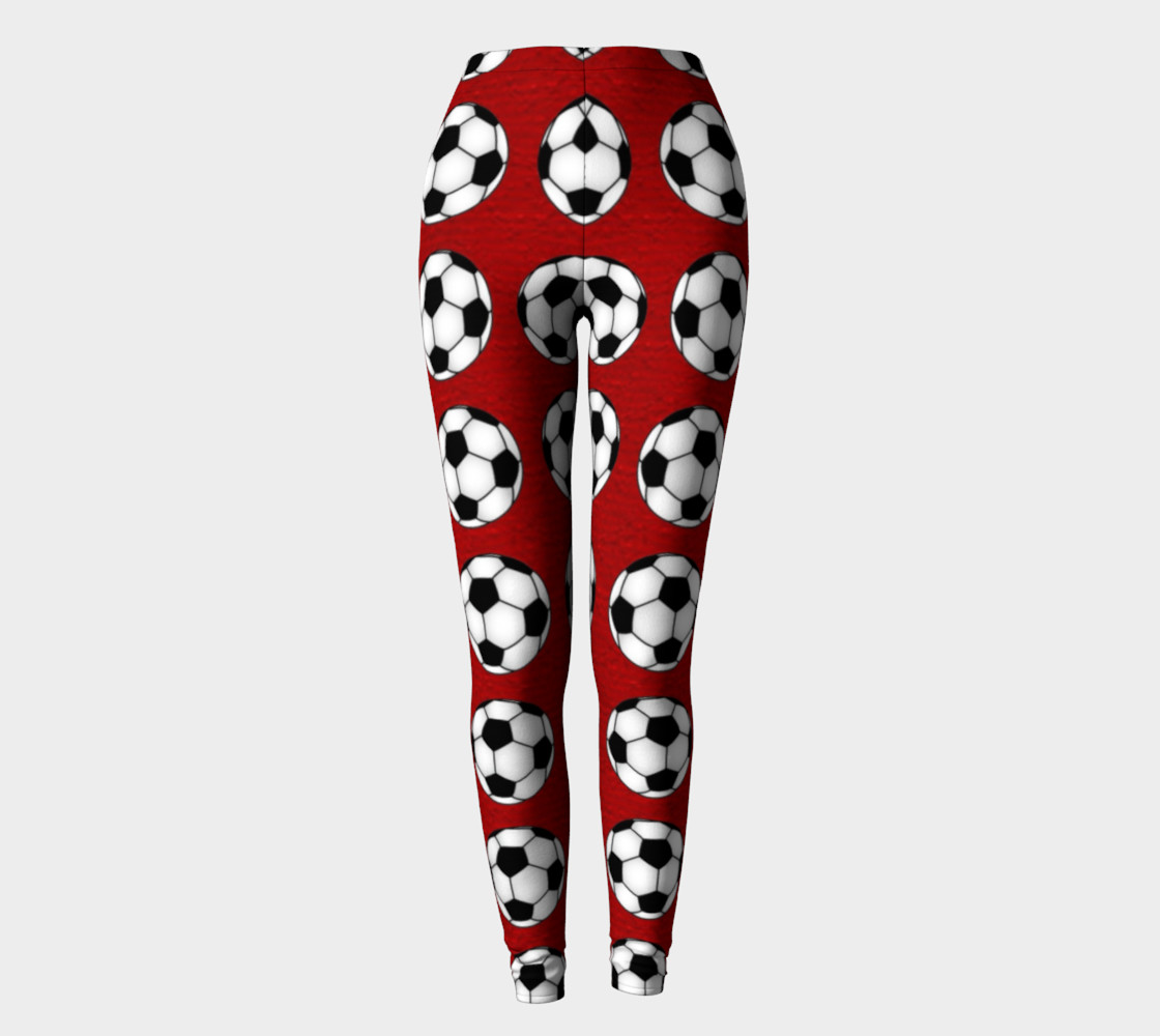Soccer Balls Red, Leggings by Pugmom4 Shop Art of Where