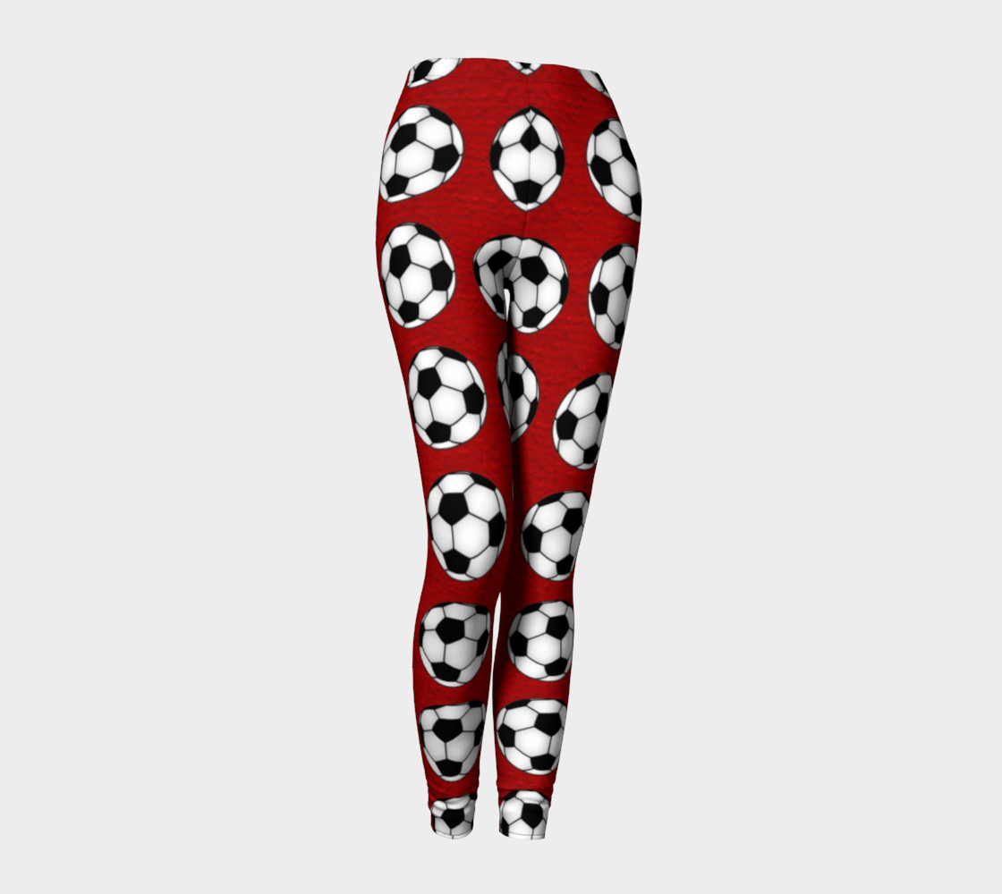 Soccer Balls Red, Leggings by Pugmom4 Shop Art of Where