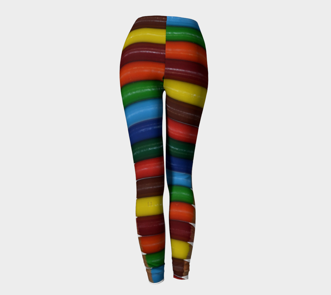 Colored Pencil Leggings by PhotoGraphic Artistry by Heather J Kirk thumbnail #5