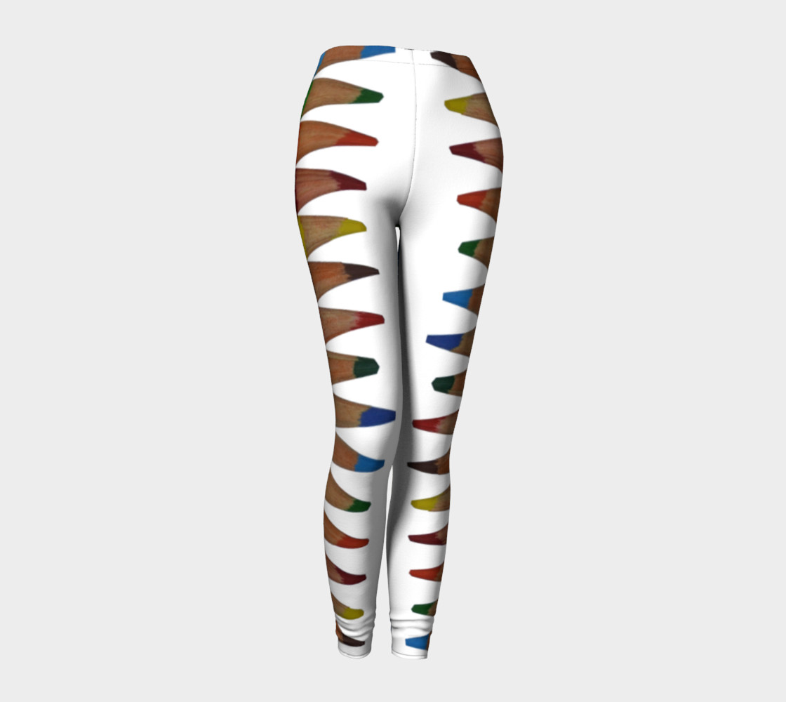 Colored Pencil Leggings by PhotoGraphic Artistry by Heather J Kirk thumbnail #2