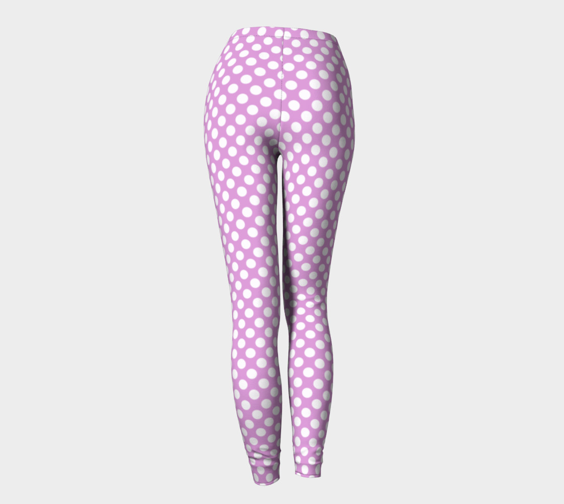 Polka Dots Pattern-Violet Leggings preview #4