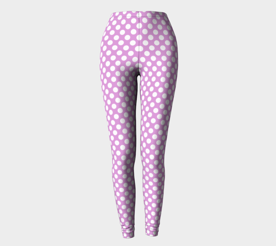 Polka Dots Pattern-Violet Leggings preview #2