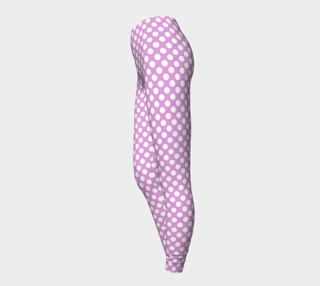 Polka Dots Pattern-Violet Leggings preview #3