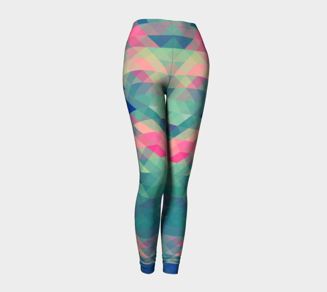 Abstract Triangles Geometric Pink Teal Blue Pattern preview #1