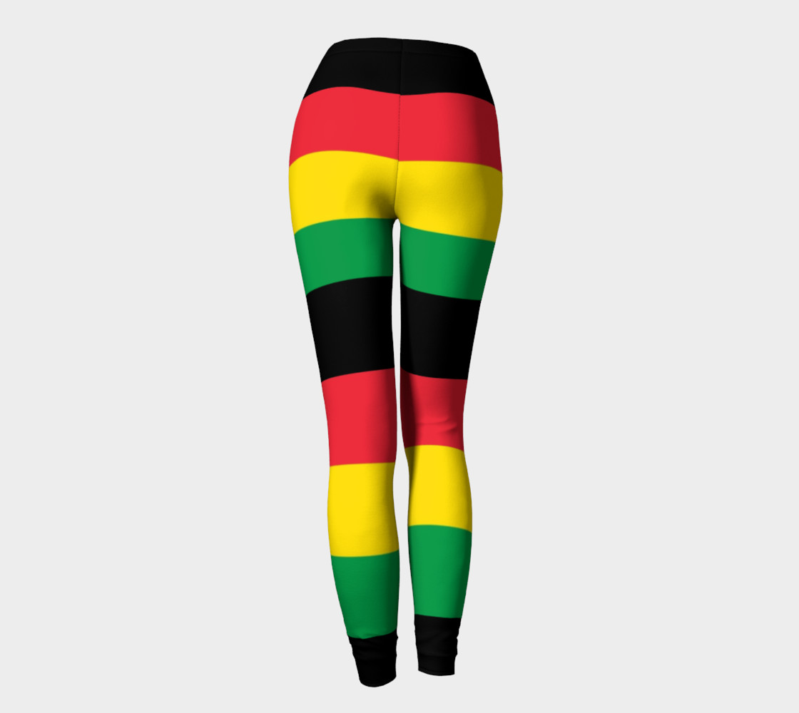 Rasta Colors Green Yellow Red Black Stripes Pattern preview #4