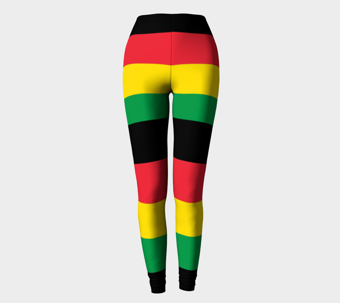 Rasta Colors Green Yellow Red Black Stripes Pattern preview #2