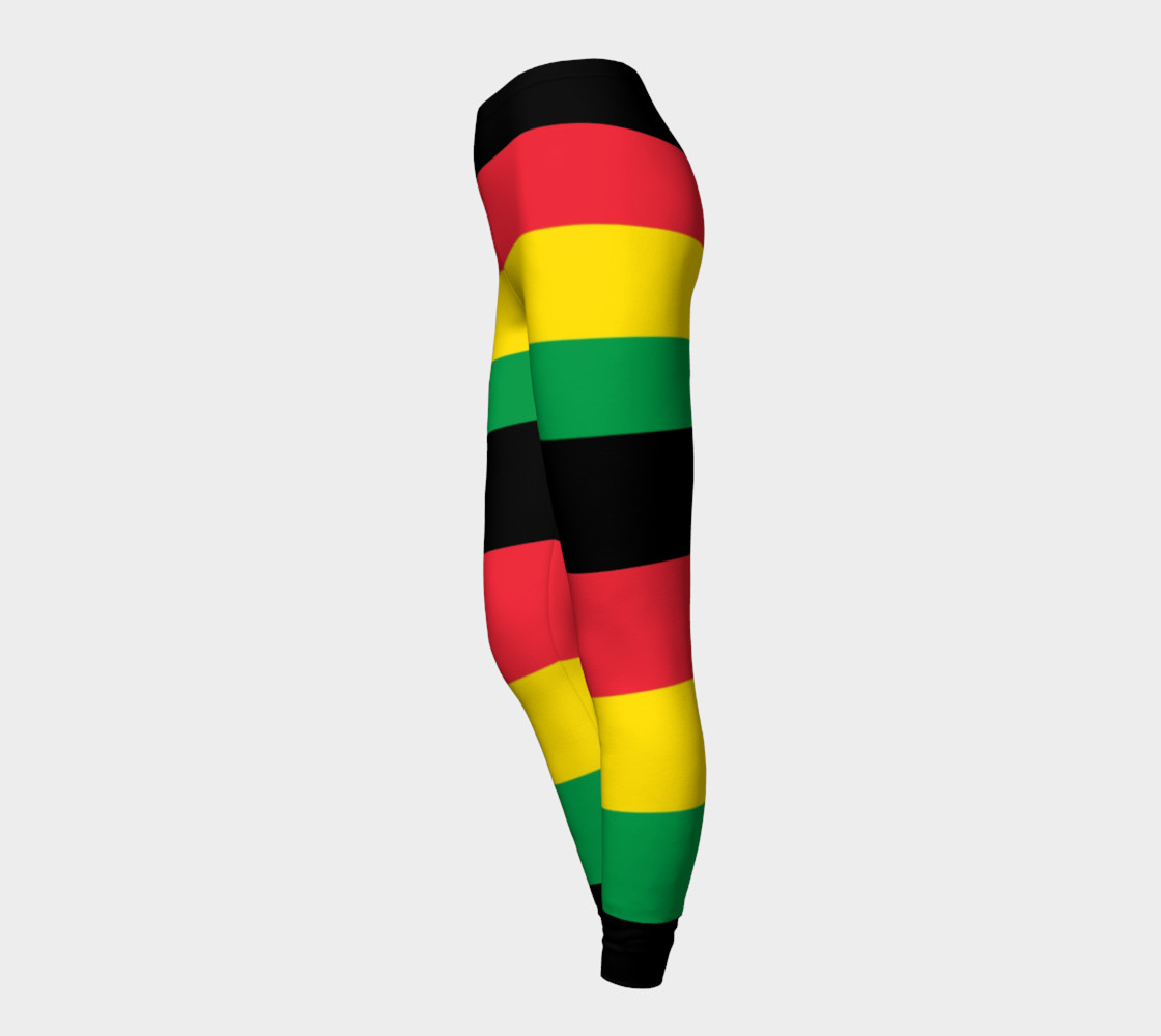 Rasta Colors Green Yellow Red Black Stripes Pattern preview #3
