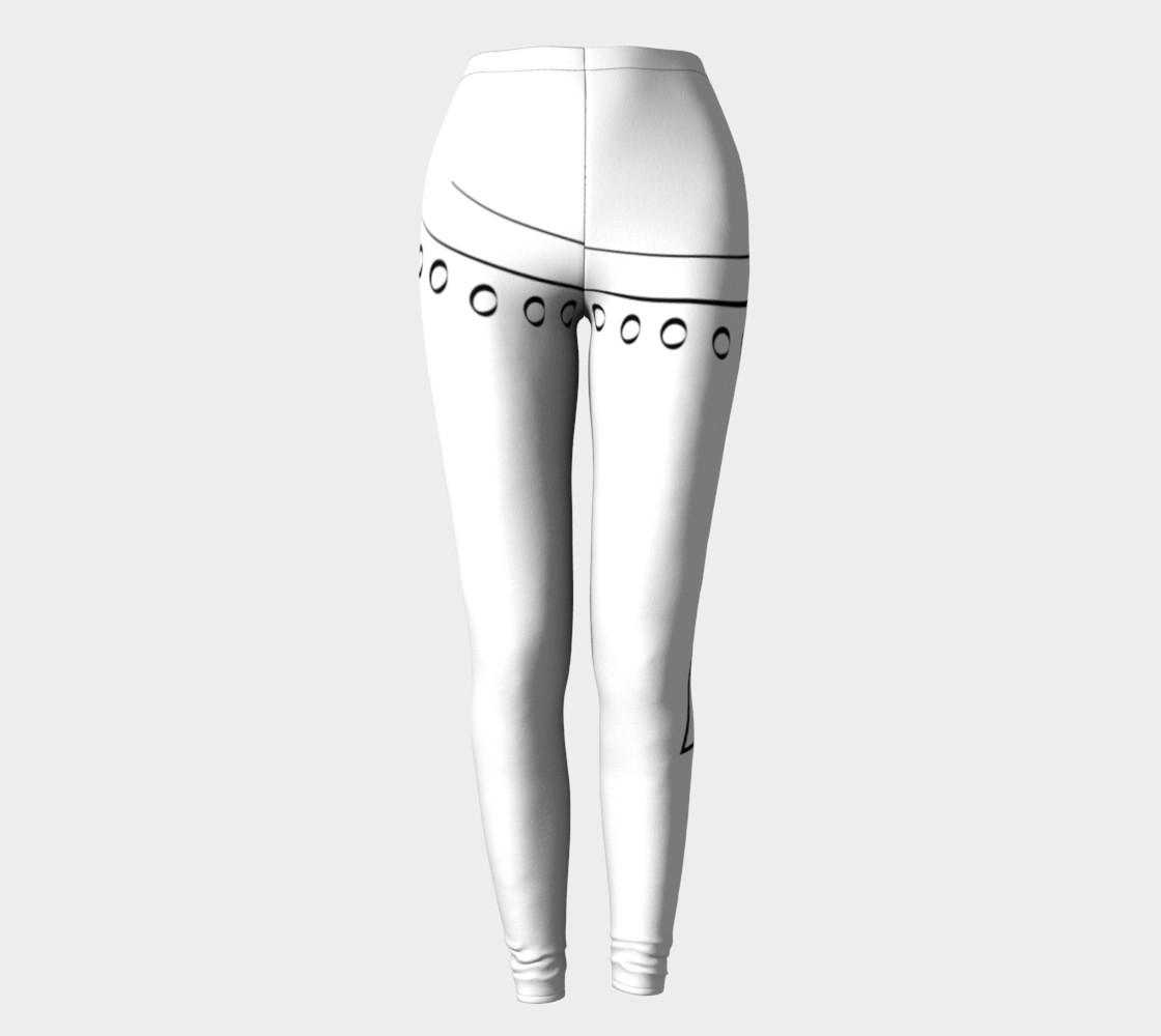 Black and white Line design leggings preview #2