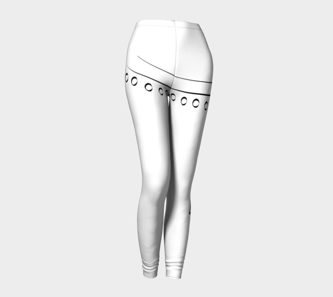 Black and white Line design leggings preview #1