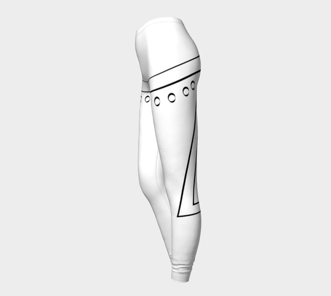 Black and white Line design leggings preview #3