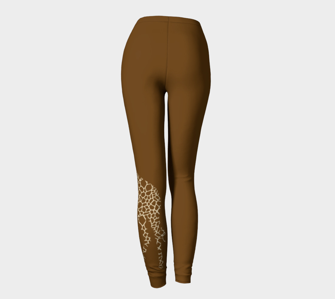 Giraffe brown leggings preview #4