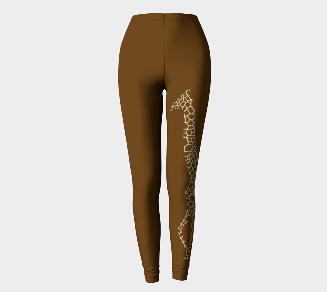 Giraffe brown leggings preview #2