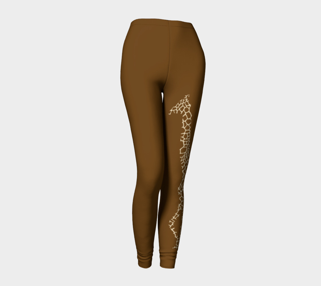 Giraffe brown leggings preview #1