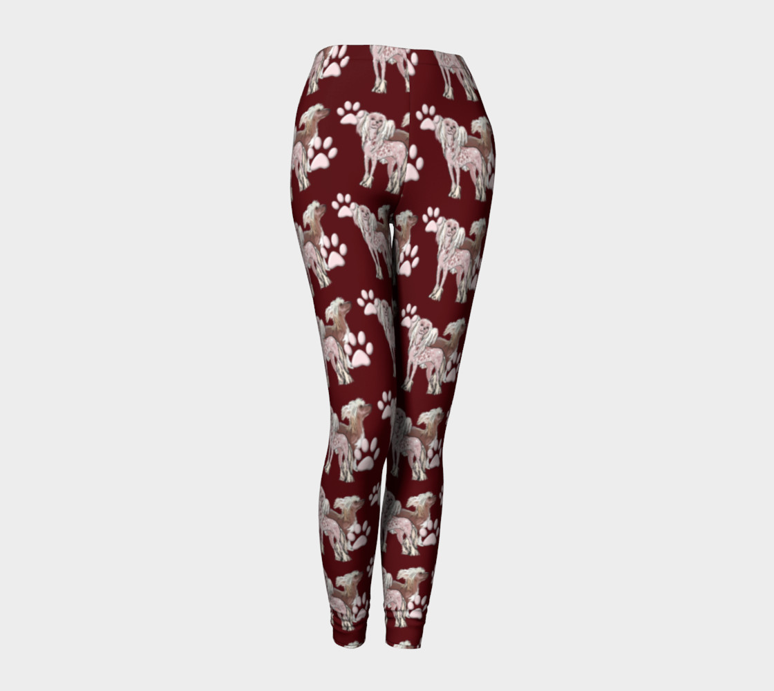 Chinese Crested dogs leggings 3D preview