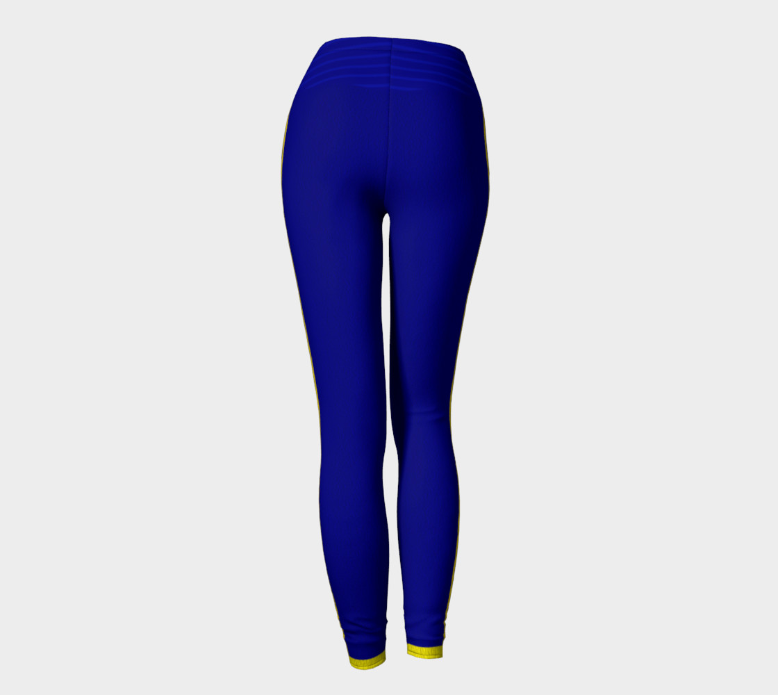 blue and yellow leggings
