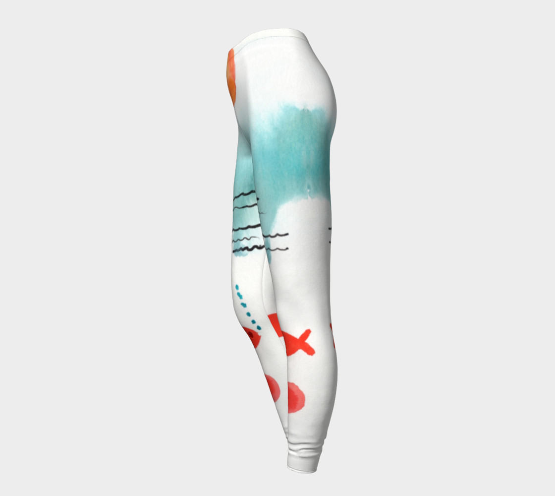 Sun Rising Over Ocean Watercolor Design preview #3