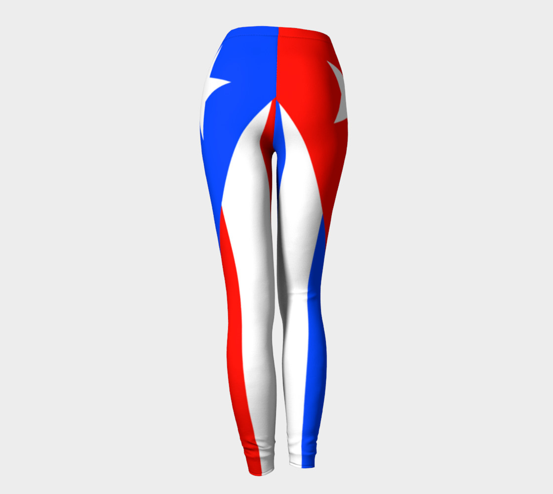 Cuba Puerto Rico Flag Leggings Leggings By Ciensale Shop Art