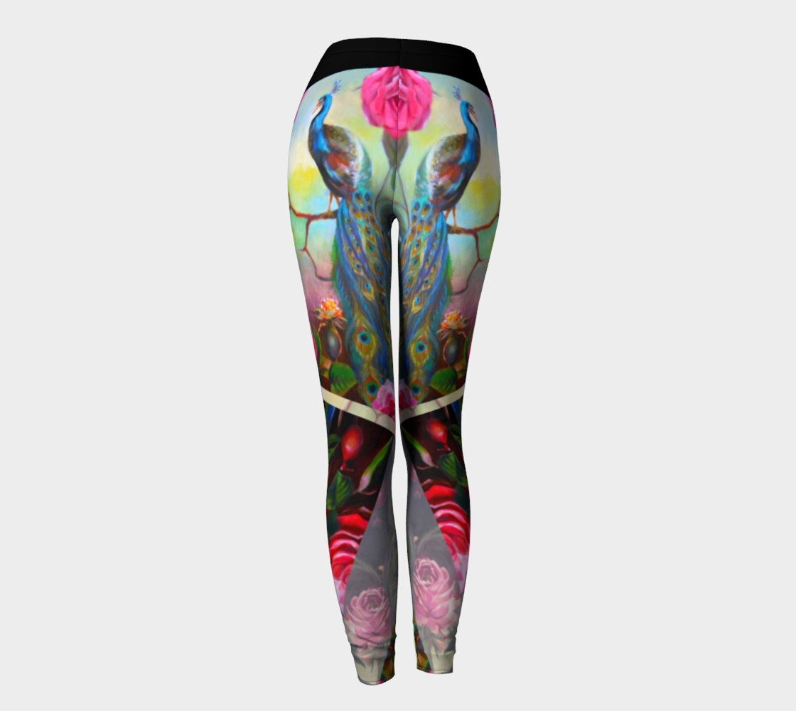 Peacock and Peony Evening Leggings preview #4