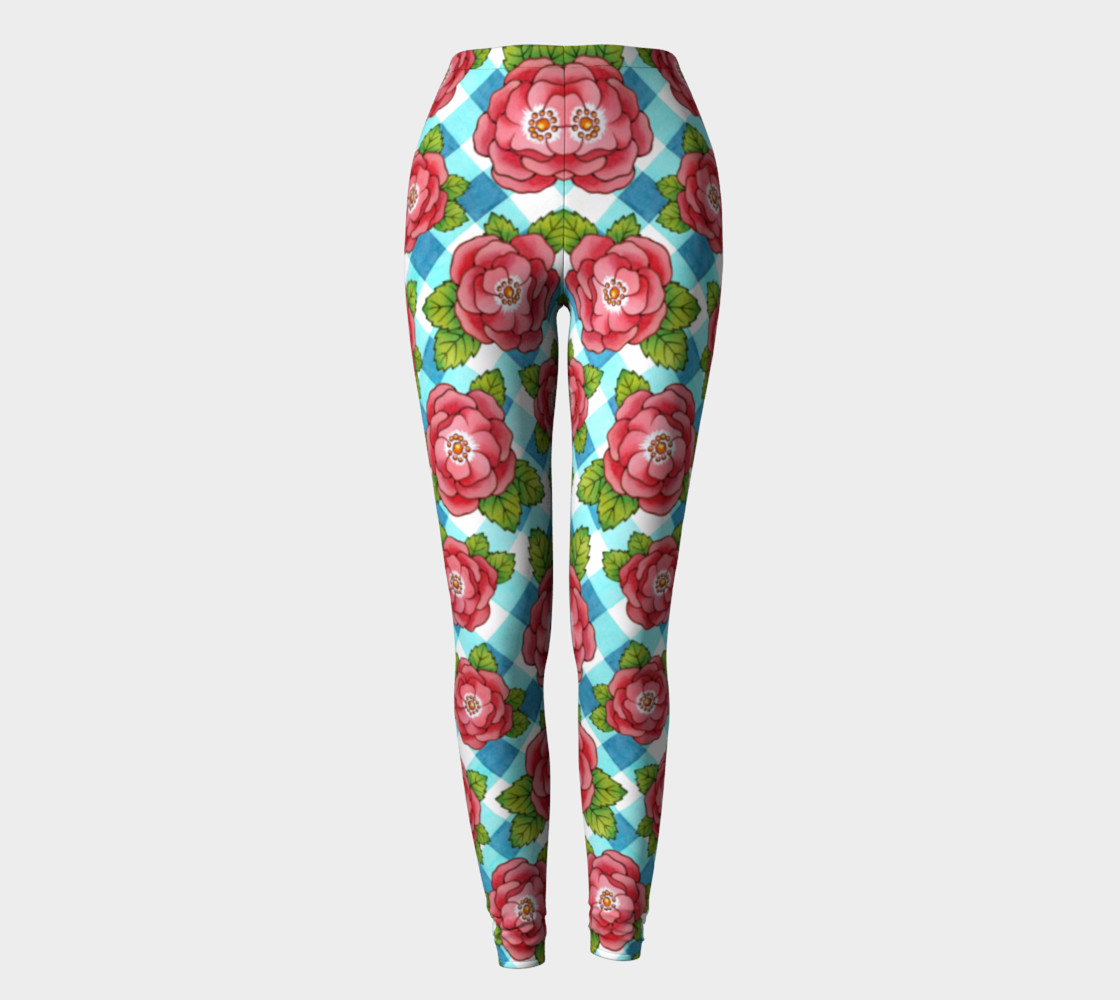 Alpen Rose on Blue Gingham preview #2