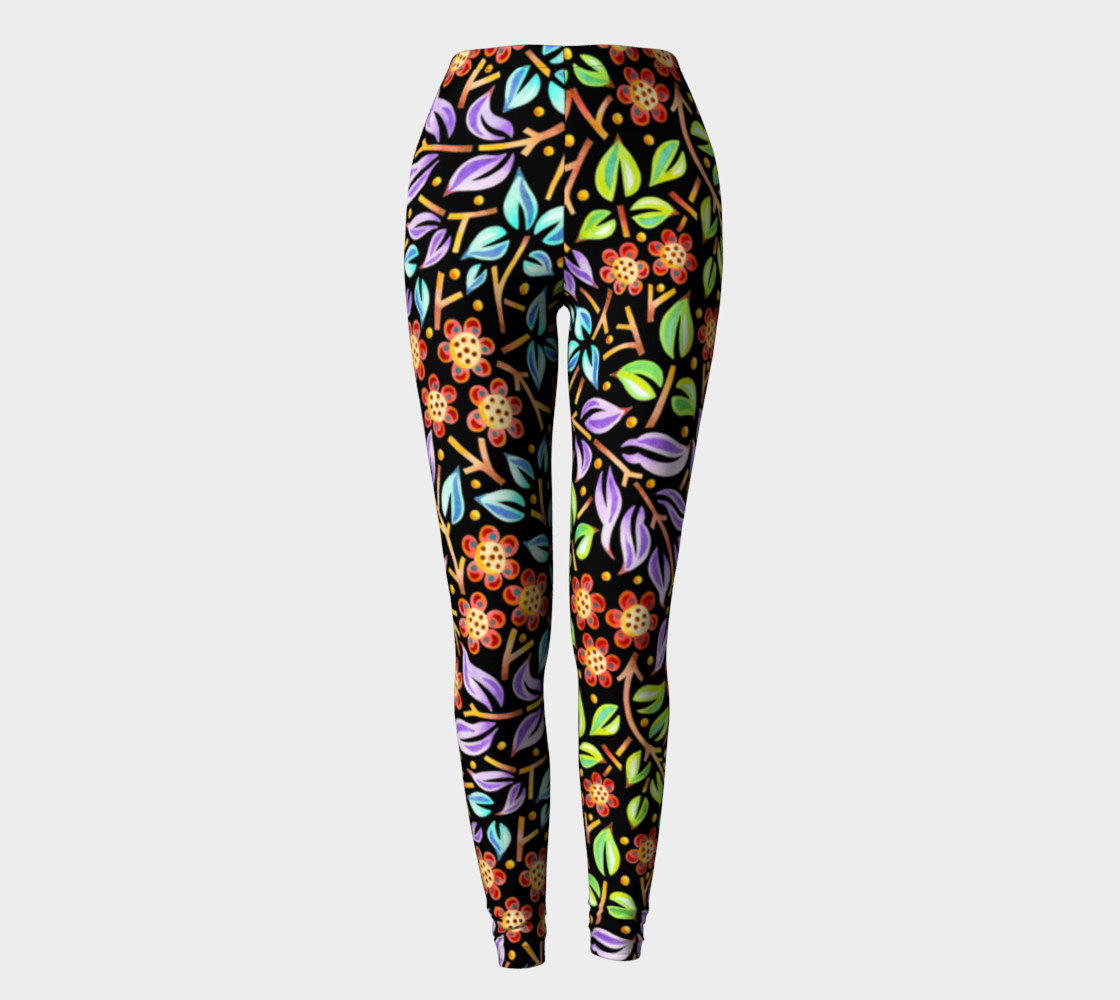 Filigree Floral Ankle Leggings preview #2