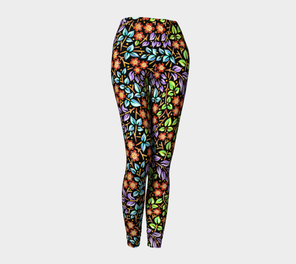 Aperçu de Filigree Floral Ankle Leggings (smaller print) #1
