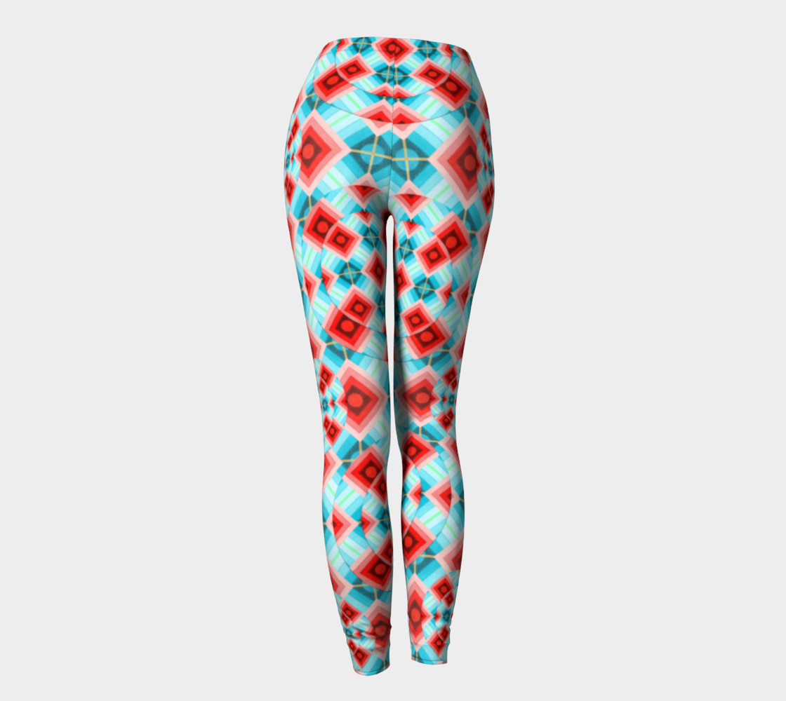 Aperçu de Groovy Argyle Ankle Leggings small print #4