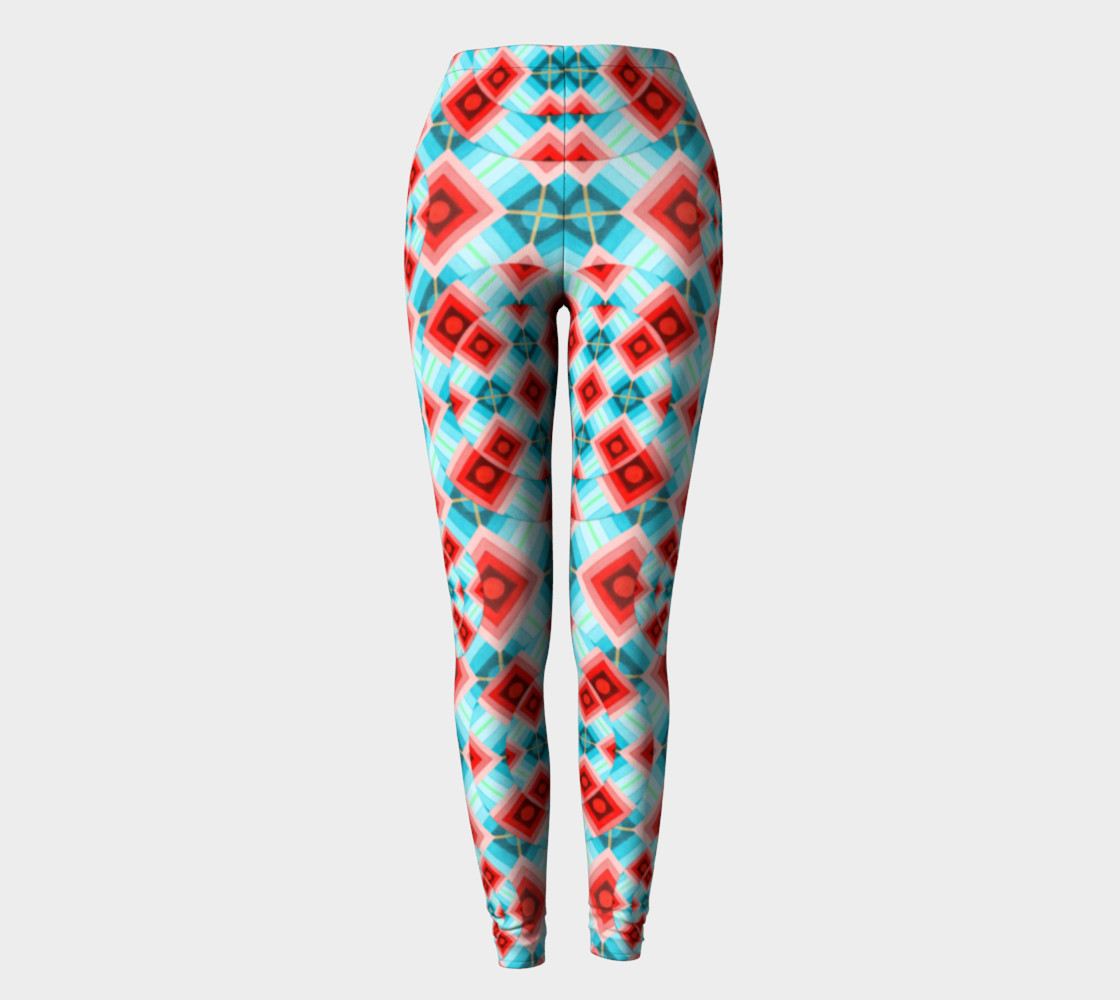 Aperçu de Groovy Argyle Ankle Leggings small print #2