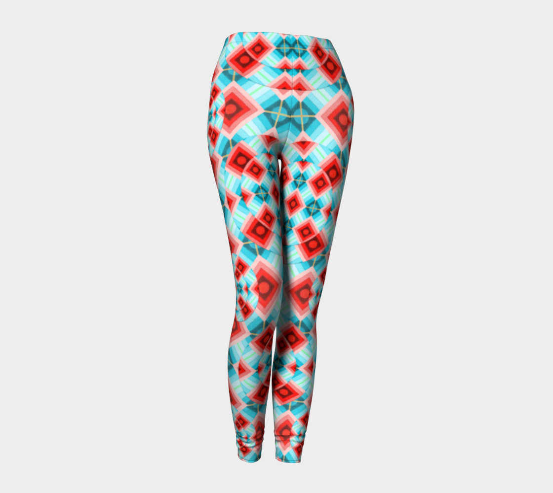 Aperçu de Groovy Argyle Ankle Leggings small print #1