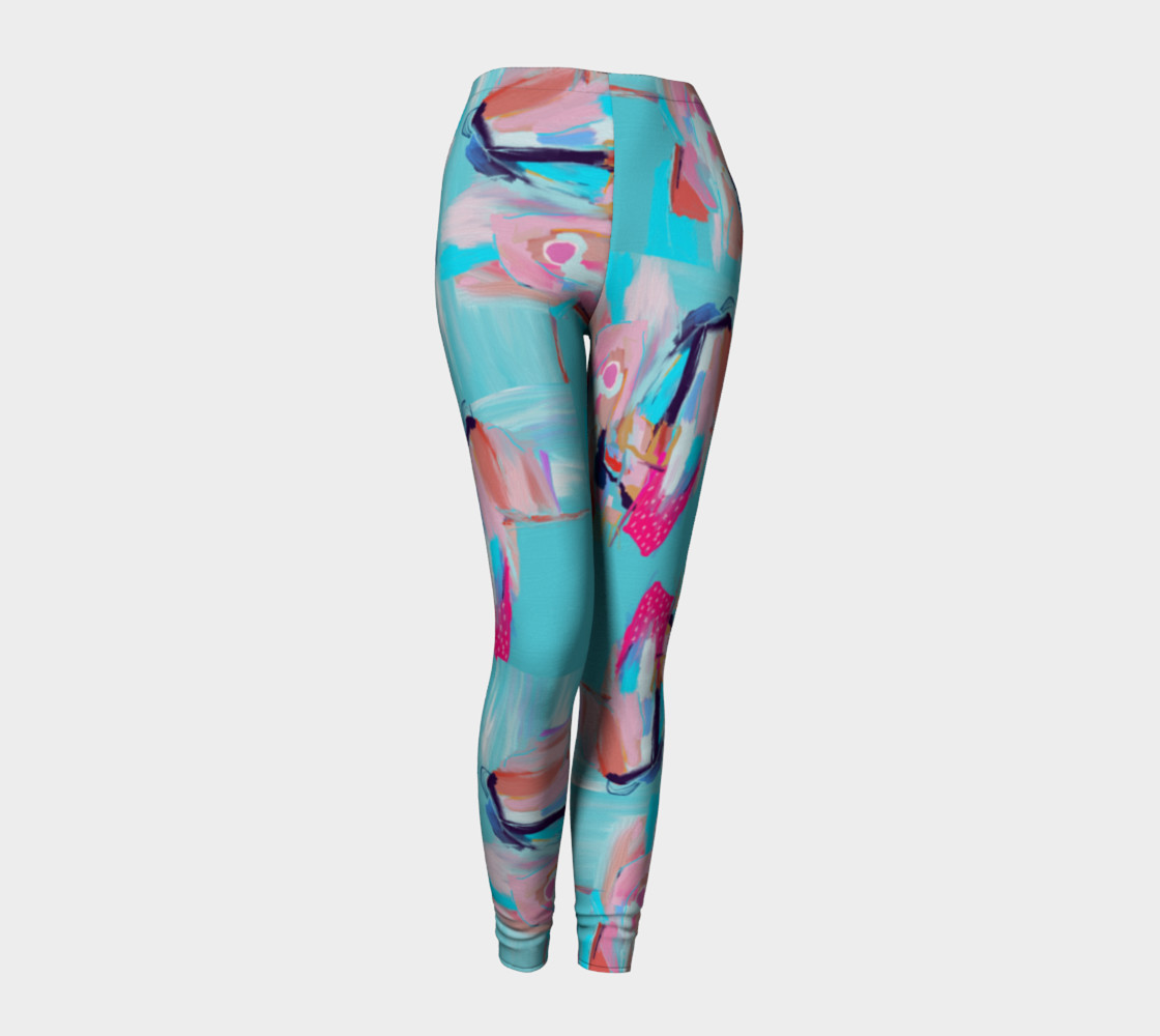 Blue Abstract Leggings preview #1