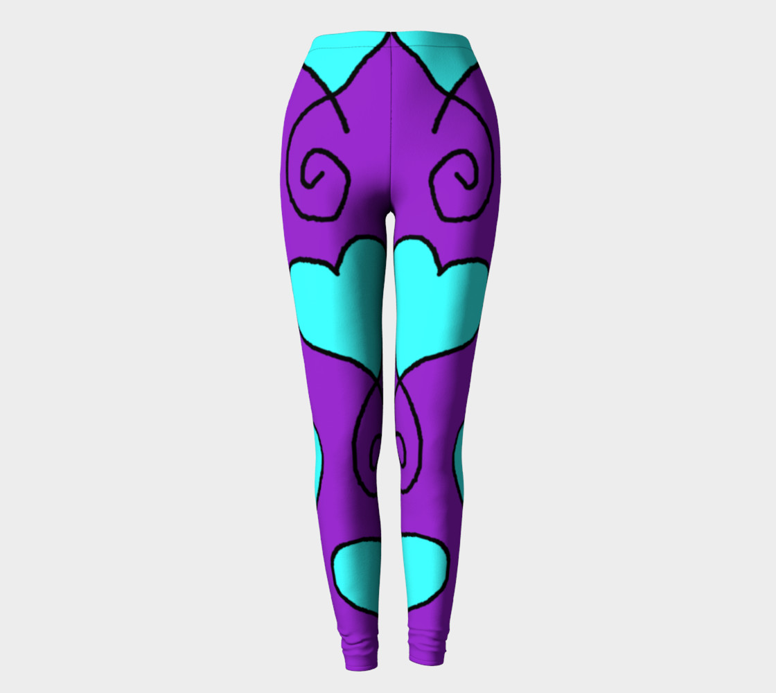 Sue 6 purple and blue hearts leggings preview #2