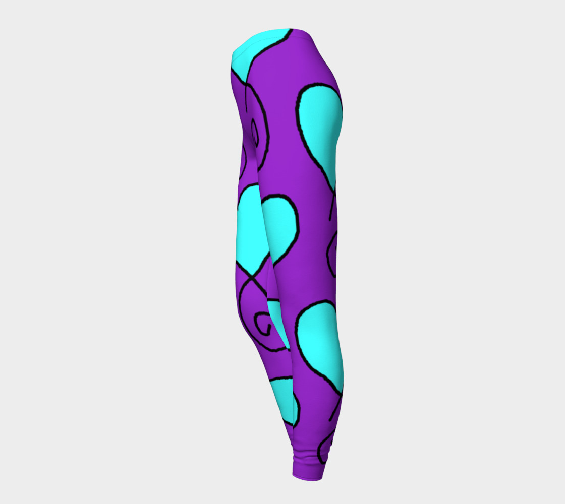 Sue 6 purple and blue hearts leggings preview #3