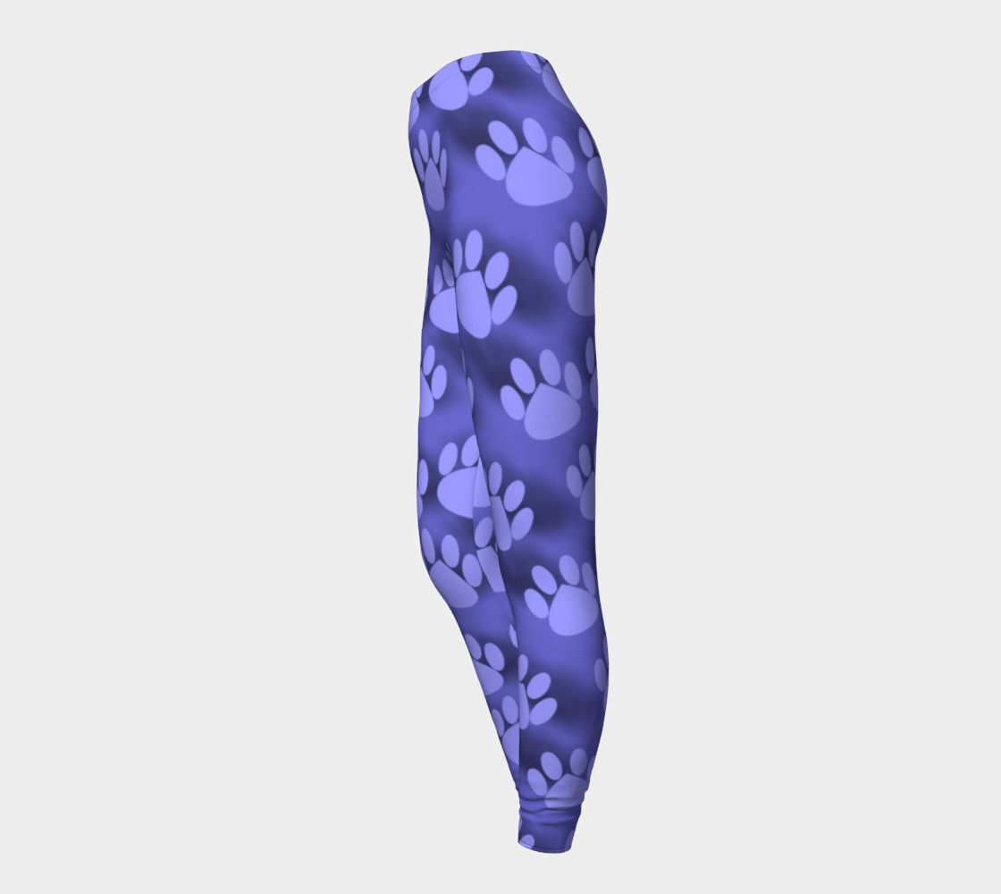 Purple Paw Prints cat dog pet leggings preview #3