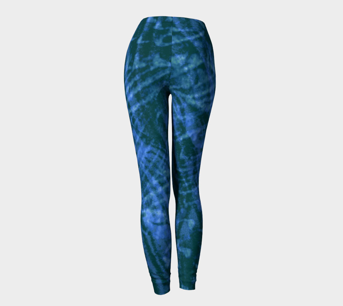 Abstract flight of the blue bird leggings preview #4