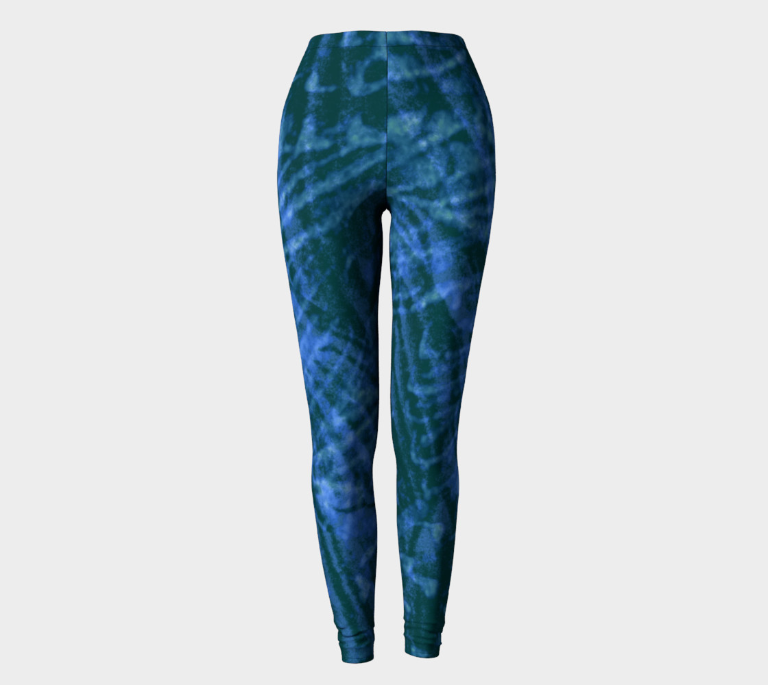 Abstract flight of the blue bird leggings preview #2