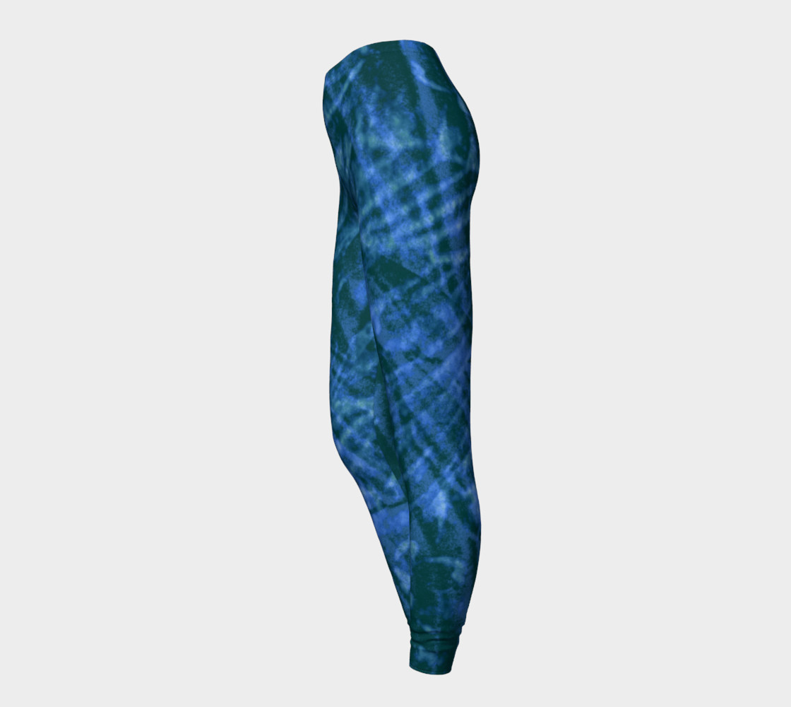 Abstract flight of the blue bird leggings preview #3