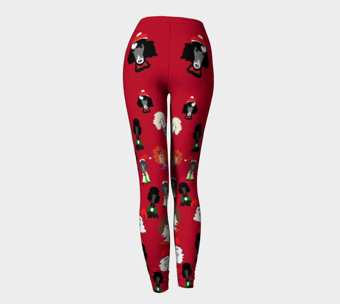 Holiday leggings for poodle cheer! thumbnail #5