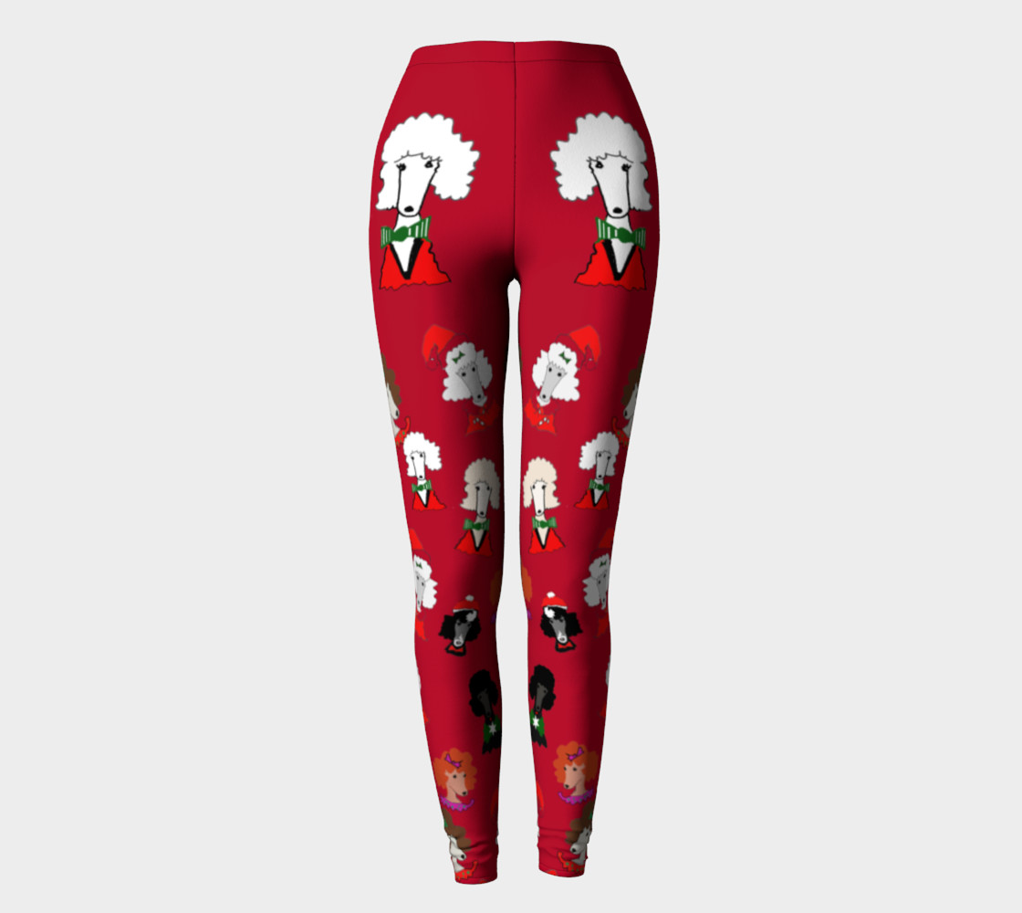 Holiday leggings for poodle cheer! preview #2