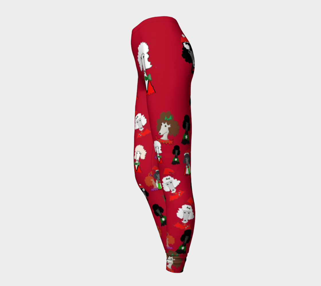 Holiday leggings for poodle cheer! thumbnail #4