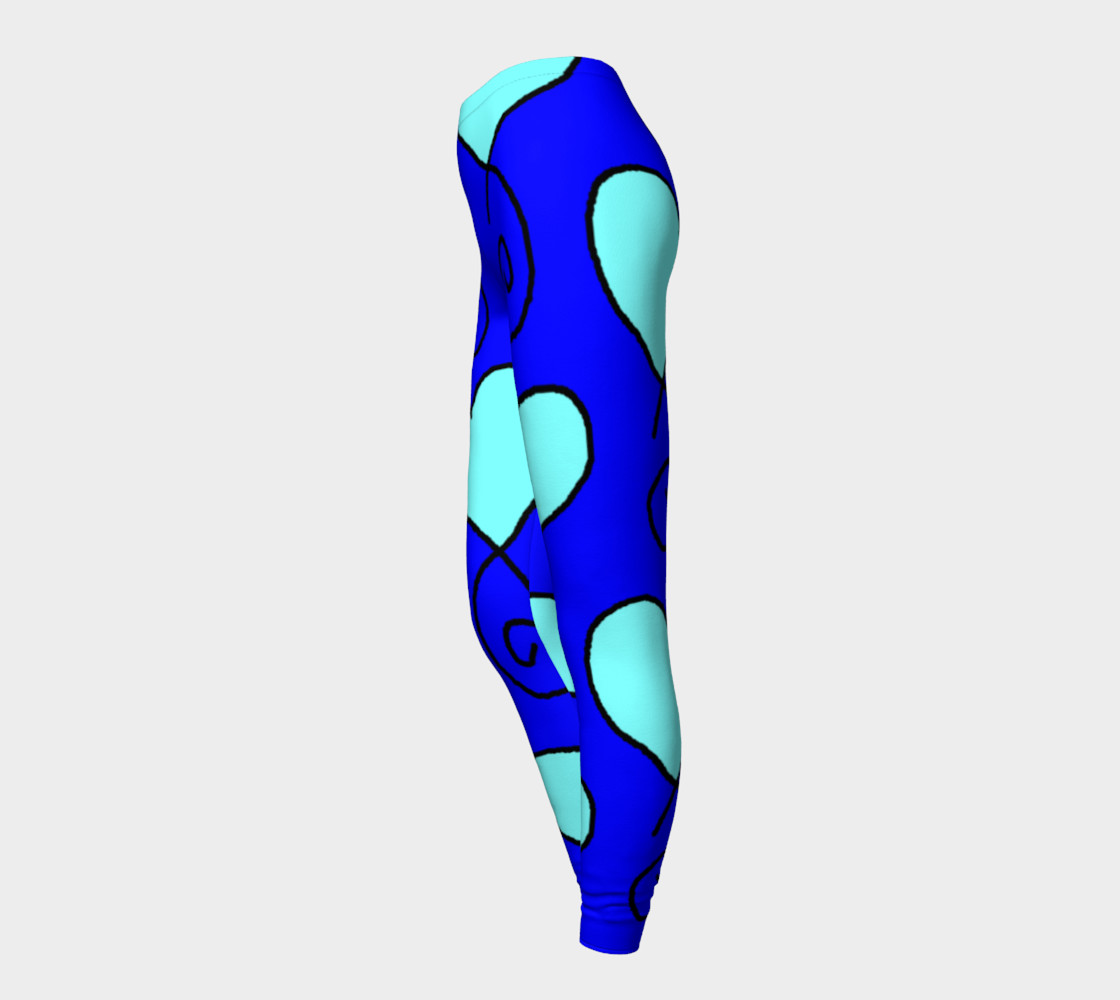 S11 Blue with Light Blue Hearts Leggings TV music funny preview #3