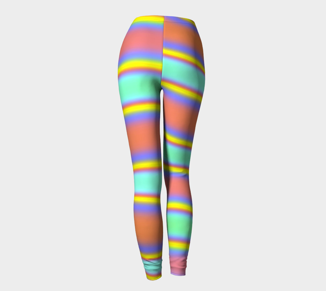 Peach Stripe Leggings preview #4