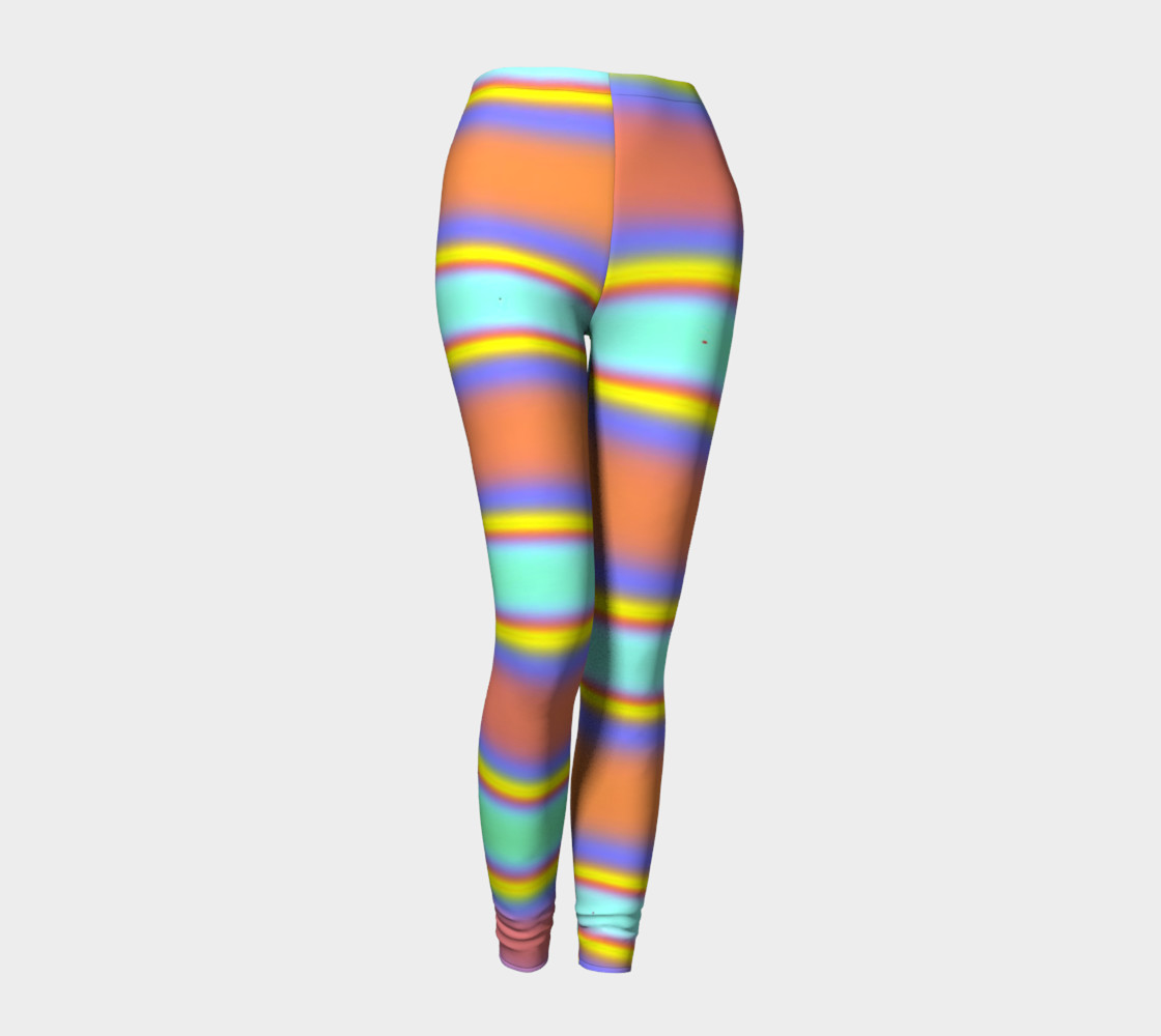 Peach Stripe Leggings preview #1