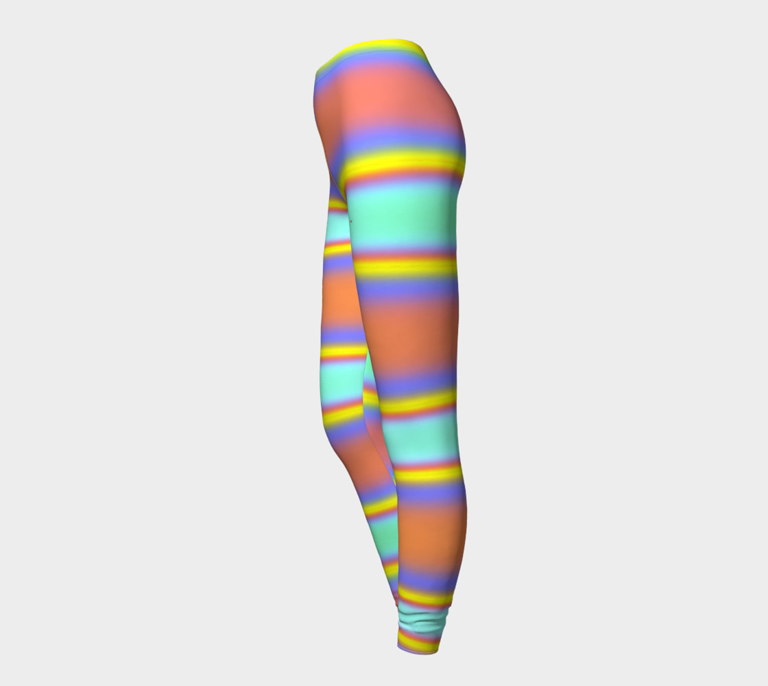 Peach Stripe Leggings preview #3