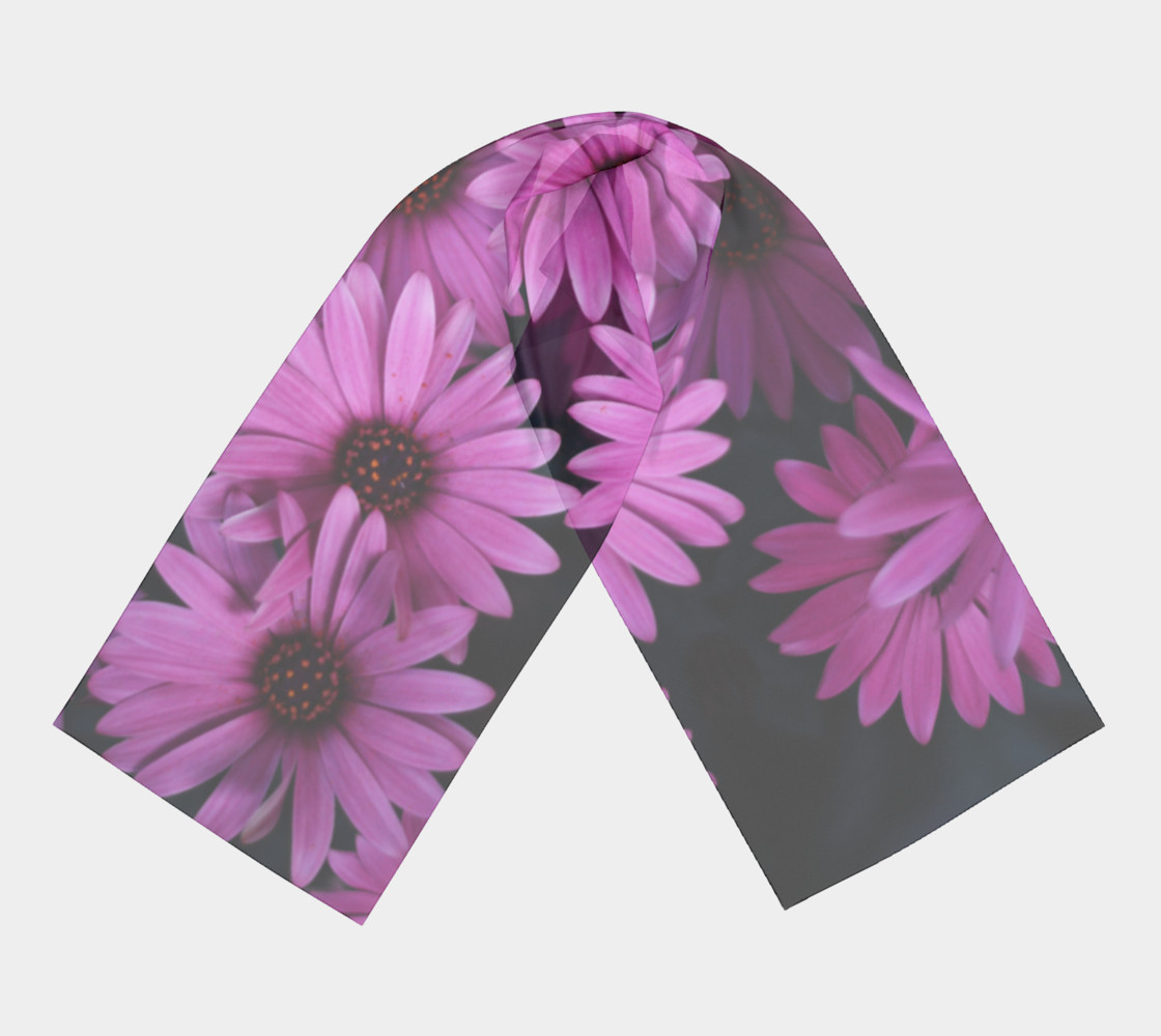 Pericallis Purple Flower Long Scarf preview #3